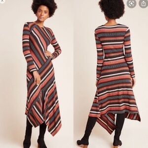 Anthropologie MAEVE Parkside Knit Striped Mid Maxi Dress Size XS